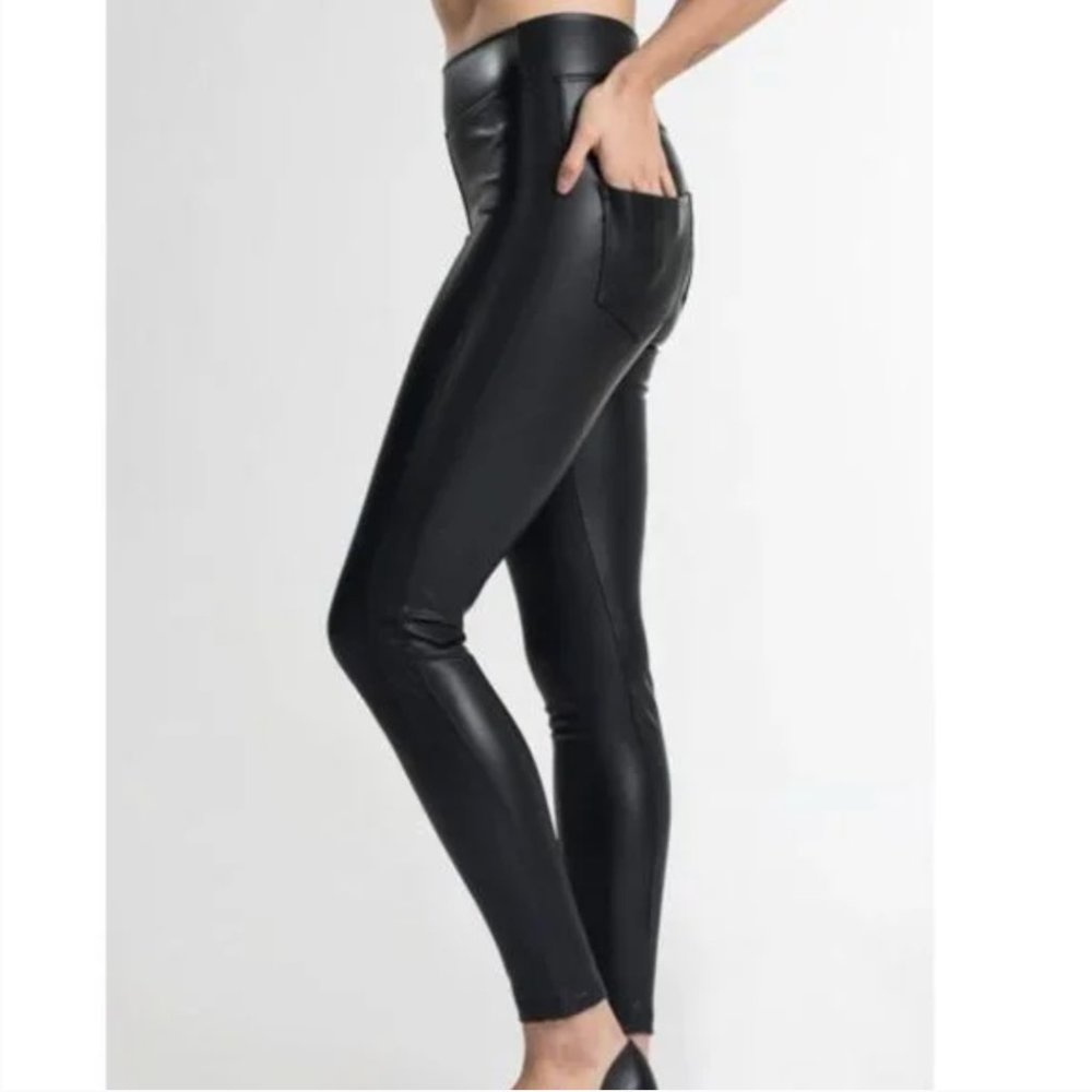 DYI Faux Leather High Rise Downtown Legging Pants